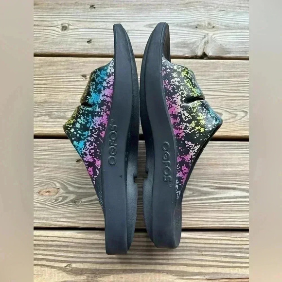 OOFOS OOahh Limited Sandals 80s Comfort Slide Sz W11 M9 - Picture 2 of 8